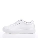 TAMARIS ΓΥΝΑΙΚΕΙΑ ΛΕΥΚΑ SNEAKERS ΔΕΡΜΑΤΙΝΑ