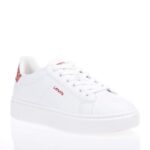 LEVIS EVELYN SNEAKERS ΛΕΥΚΟ-ΚΟΚΚΙΝΟ