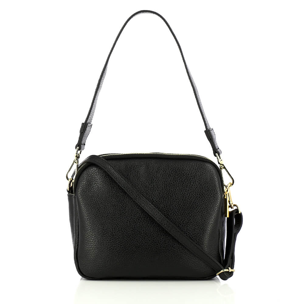 GUY LAROCHE ΔΕΡΜΑΤΙΝΗ ΓΥΝΑΙΚΕΙΑ ΤΣΑΝΤΑ CROSSBODY ΜΑΥΡΗ