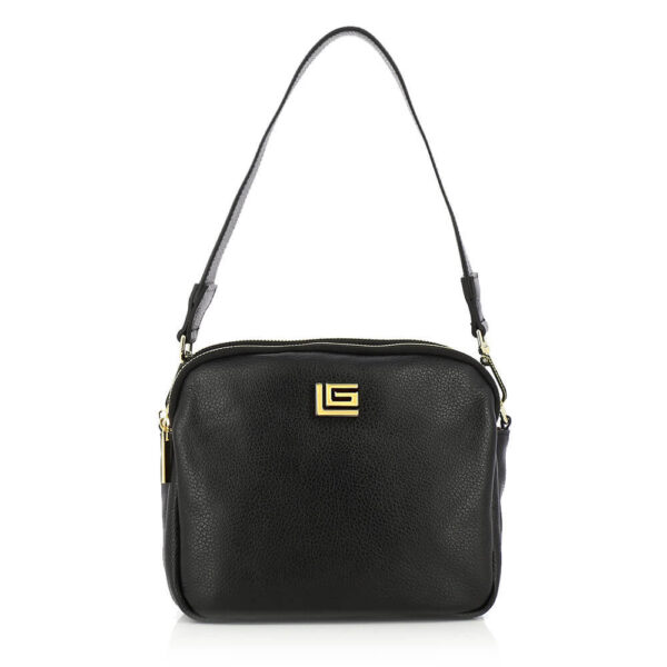 GUY LAROCHE ΔΕΡΜΑΤΙΝΗ ΓΥΝΑΙΚΕΙΑ ΤΣΑΝΤΑ CROSSBODY ΜΑΥΡΗ