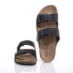 NATURBIO BY RELAXSHOE ΑΝΔΡΙΚΑ ΜΑΥΡΑ SLIDES