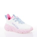 GEOX J FLEXPER ΠΑΙΔΙΚΑ SNEAKERS ΛΕΥΚΑ-ΡΟΖ