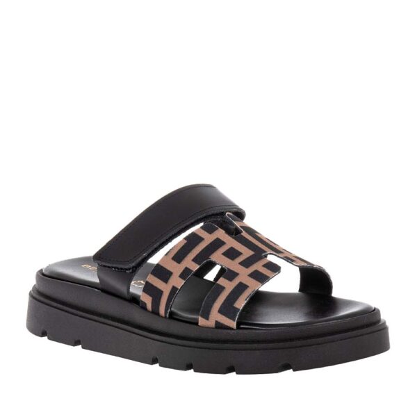BEATRIS ΓΥΝΑΙΚΕΙΑ MULES FLATFORMS ΚΑΦΕ-ΜΑΥΡΟ