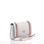 GUESS NOELLE ΓΥΝΑΙΚΕΙΑ CROSSBODY ΤΣΑΝΤΑ ΕΚΡΟΥ