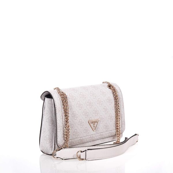 GUESS NOELLE ΓΥΝΑΙΚΕΙΑ CROSSBODY ΤΣΑΝΤΑ ΕΚΡΟΥ