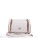 GUESS NOELLE ΓΥΝΑΙΚΕΙΑ CROSSBODY ΤΣΑΝΤΑ ΕΚΡΟΥ