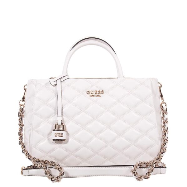 GUESS TAMSIN ΓΥΝΑΙΚΕΙΑ ΤΣΑΝΤΑ ΧΕΙΡΟΣ OFFWHITE