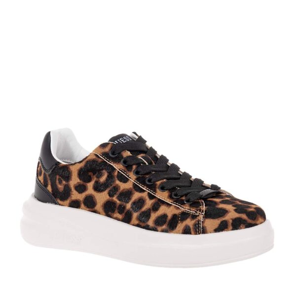GUESS ELBINA8 ΓΥΝΑΙΚΕΙΑ ΔΕΡΜΑΤΙΝΑ SNEAKERS ΚΑΦΕ