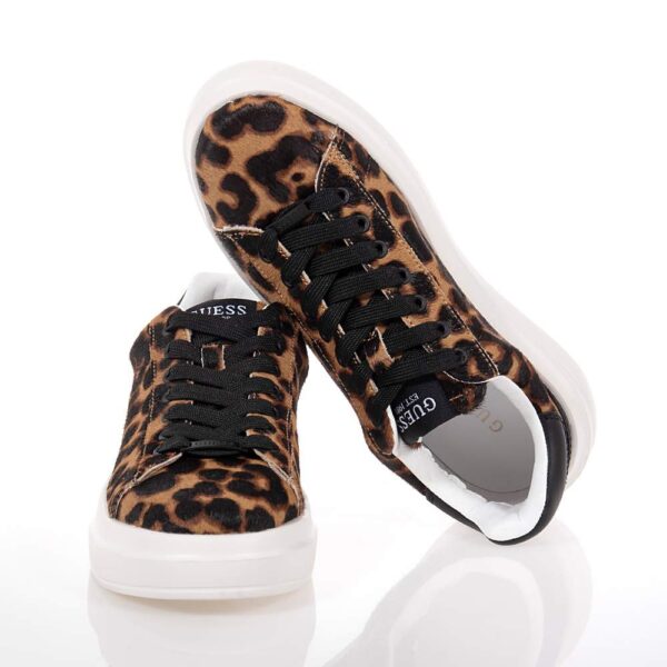 GUESS ELBINA8 ΓΥΝΑΙΚΕΙΑ ΔΕΡΜΑΤΙΝΑ SNEAKERS ΚΑΦΕ
