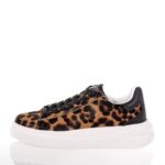 GUESS ELBINA8 ΓΥΝΑΙΚΕΙΑ ΔΕΡΜΑΤΙΝΑ SNEAKERS ΚΑΦΕ