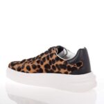 GUESS ELBINA8 ΓΥΝΑΙΚΕΙΑ ΔΕΡΜΑΤΙΝΑ SNEAKERS ΚΑΦΕ