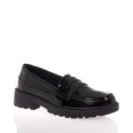 GEOX J CASEY ΠΑΙΔΙΚΑ ΜΟΚΑΣΙΝΙΑ ΜΑΥΡΑ ΛΟΥΣΤΡΙΝΙ