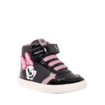GEOX B GISLI ΠΑΙΔΙΚΑ SNEAKERS HIGH MINNIE MOUSE ΜΑΥΡΑ