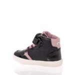 GEOX B GISLI ΠΑΙΔΙΚΑ SNEAKERS HIGH MINNIE MOUSE ΜΑΥΡΑ