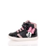 GEOX B GISLI ΠΑΙΔΙΚΑ SNEAKERS HIGH MINNIE MOUSE ΜΑΥΡΑ