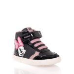 GEOX B GISLI ΠΑΙΔΙΚΑ SNEAKERS HIGH MINNIE MOUSE ΜΑΥΡΑ