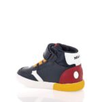 GEOX B GISLI ΠΑΙΔΙΚΑ SNEAKERS HIGH MICKEY MOUSE ΜΠΛΕ