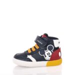 GEOX B GISLI ΠΑΙΔΙΚΑ SNEAKERS HIGH MICKEY MOUSE ΜΠΛΕ