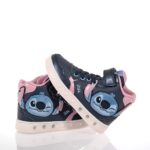 GEOX J SKYLIN ΠΑΙΔΙΚΑ ΜΠΟΤΑΚΙΑ STITCH ΜΕ ΦΩΤΑΚΙΑ ΜΠΛΕ
