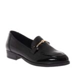 RAGAZZA ΓΥΝΑΙΚΕΙΑ LOAFERS ΔΕΡΜΑΤΙΝΑ ΜΑΥΡΑ ΛΟΥΣΤΡΙΝΙ