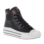 REFRESH ΓΥΝΑΙΚΕΙΑ ΜΑΥΡΑ SNEAKERS ΜΠΟΤΑΚΙΑ