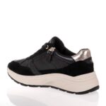 TAMARIS ΓΥΝΑΙΚΕΙΑ SNEAKERS ΔΕΡΜΑΤΙΝΑ ΜΑΥΡΑ