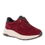 TAMARIS ΓΥΝΑΙΚΕΙΑ SNEAKERS ΔΕΡΜΑΤΙΝΑ ΜΠΟΡΝΤΟ