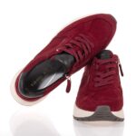 TAMARIS ΓΥΝΑΙΚΕΙΑ SNEAKERS ΔΕΡΜΑΤΙΝΑ ΜΠΟΡΝΤΟ