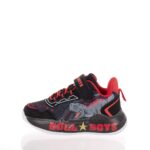 BULL BOYS ΠΑΙΔΙΚΑ SNEAKERS ΜΕ ΦΩΤΑΚΙΑ ΜΑΥΡΑ