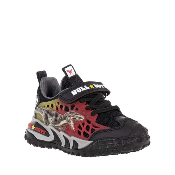 BULL BOYS ΠΑΙΔΙΚΑ SNEAKERS ΜΕ ΦΩΤΑΚΙΑ ΜΑΥΡΑ