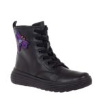 GEOX J PHAOLAE ΠΑΙΔΙΚΑ ΜΠΟΤΑΚΙΑ ΜΑΥΡΑ