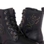 GEOX J ECLAIR ΠΑΙΔΙΚΑ ΜΠΟΤΑΚΙΑ ΜΑΥΡΑ