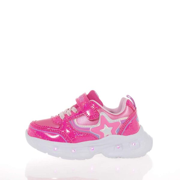 LELLI KELLY DORA ΠΑΙΔΙΚΑ SNEAKERS ΜΕ ΦΩΤΑΚΙΑ ΦΟΥΞΙΑ
