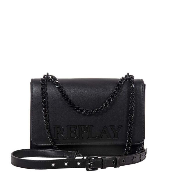 REPLAY ΓΥΝΑΙΚΕΙΑ CROSSBODY ΤΣΑΝΤΑ ΜΑΥΡΗ