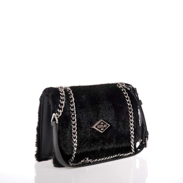 REPLAY ΓΥΝΑΙΚΕΙΑ CROSSBODY ΤΣΑΝΤΑ ΜΑΥΡΗ