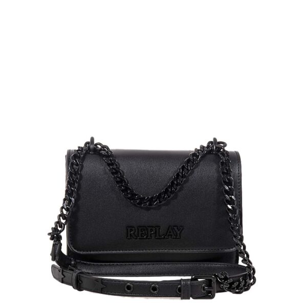 REPLAY ΓΥΝΑΙΚΕΙΑ CROSSBODY ΤΣΑΝΤΑ ΜΑΥΡΗ