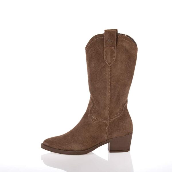 TAMARIS ΓΥΝΑΙΚΕΙΕΣ ΔΕΡΜΑΤΙΝΕΣ ΜΠΟΤΕΣ COWBOY ΚΑΦΕ