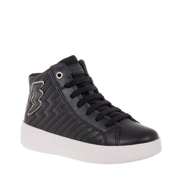 GEOX J MIKIROSHI ΠΑΙΔΙΚΑ SNEAKERS HIGH ΜΑΥΡΑ