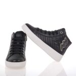 GEOX J MIKIROSHI ΠΑΙΔΙΚΑ SNEAKERS HIGH ΜΑΥΡΑ