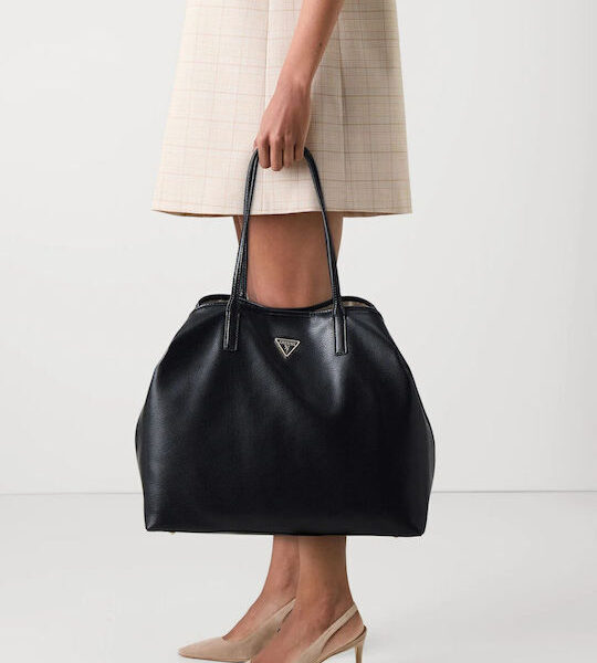 GUESS ECO VICTTORIA ΓΥΝΑΙΚΕΙΑ SHOPPER ΤΣΑΝΤΑ ΜΑΥΡΗ