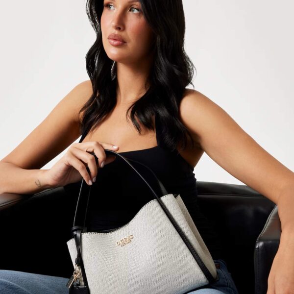 GUESS NICOLETTE ΓΥΝΑΙΚΕΙΑ ΤΣΑΝΤΑ ΧΕΙΡΟΣ ΕΚΡΟΥ-ΜΑΥΡΗ