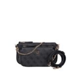 GUESS NOELLE II ΓΥΝΑΙΚΕΙΑ ΤΣΑΝΤΑ DOUBLE POUCH ΑΝΘΡΑΚΙ