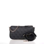GUESS NOELLE II ΓΥΝΑΙΚΕΙΑ ΤΣΑΝΤΑ DOUBLE POUCH ΑΝΘΡΑΚΙ