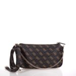 GUESS NOELLE II ΓΥΝΑΙΚΕΙΑ ΤΣΑΝΤΑ DOUBLE POUCH ΚΑΦΕ