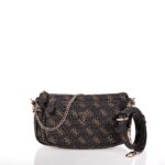 GUESS NOELLE II ΓΥΝΑΙΚΕΙΑ ΤΣΑΝΤΑ DOUBLE POUCH ΚΑΦΕ