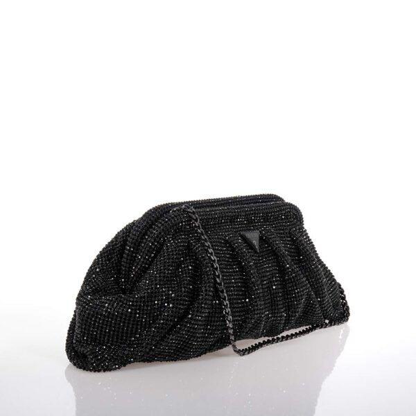 GUESS ZALINA ΓΥΝΑΙΚΕΙΟ FRAME CLUTCH ΜΑΥΡΟ