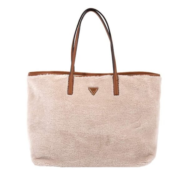 GUESS VICTTORIA LARGE ΓΥΝΑΙΚΕΙΑ SHOPPER ΤΣΑΝΤΑ ΜΠΕΖ-ΤΑΜΠΑ