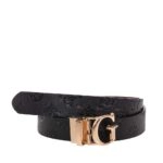 GUESS JAMES ΓΥΝΑΙΚΕΙΑ ΖΩΝΗ ΜΑΥΡΗ-ΜΠΟΡΝΤΟ