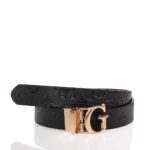 GUESS JAMES ΓΥΝΑΙΚΕΙΑ ΖΩΝΗ ΜΑΥΡΗ-ΜΠΟΡΝΤΟ