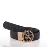 GUESS NOELLE ΓΥΝΑΙΚΕΙΑ ΖΩΝΗ ΑΝΘΡΑΚΙ-ΜΑΥΡΗ